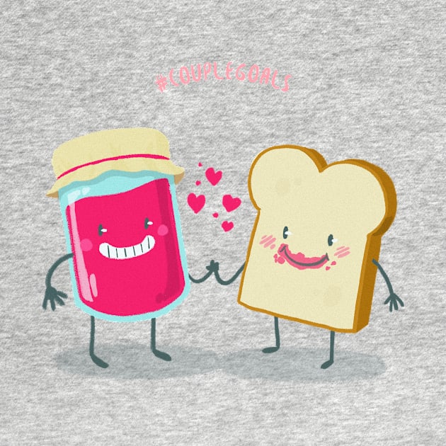 Jam and Bread - Hashtag Couple Goals by i2studio